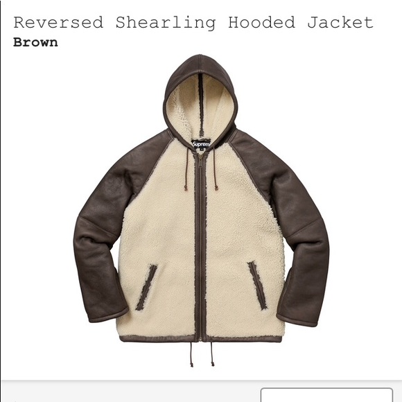 ジャケット・アウター Supreme Reversed Shearling Hooded Jacket Supreme Faux Shearling Hooded Jacket (SS23) - $298